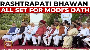 PM Modi Oath Updates | Dignitaries Arrive & Rashtrapati Bhawan Decked Up For Modi 3.0 Oath Ceremony