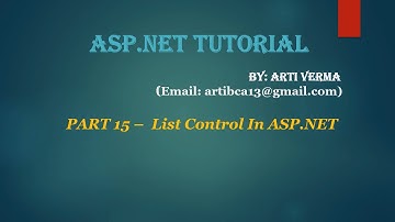 Part 15 ASP.NET List Control