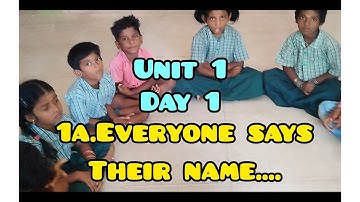 Term 1/English /unit 1/1a.Everyone says their name/Ennum Ezhuthum 23-24