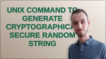 Security: Unix command to generate cryptographically secure random string