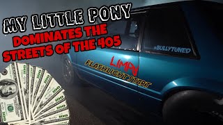 CALI NATE MY LITTLE PONY DOMINATES THE STREETS OF THE 405 LIMPY FLASHLIGHT START STREET RACE