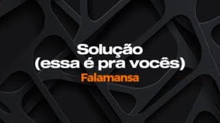 Solução (essa é pra vocês) - Falamansa - Karaokê