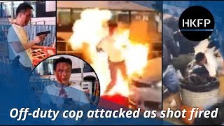 Protesters throw Molotovs at off-duty Hong Kong police officer [GRAPHIC]