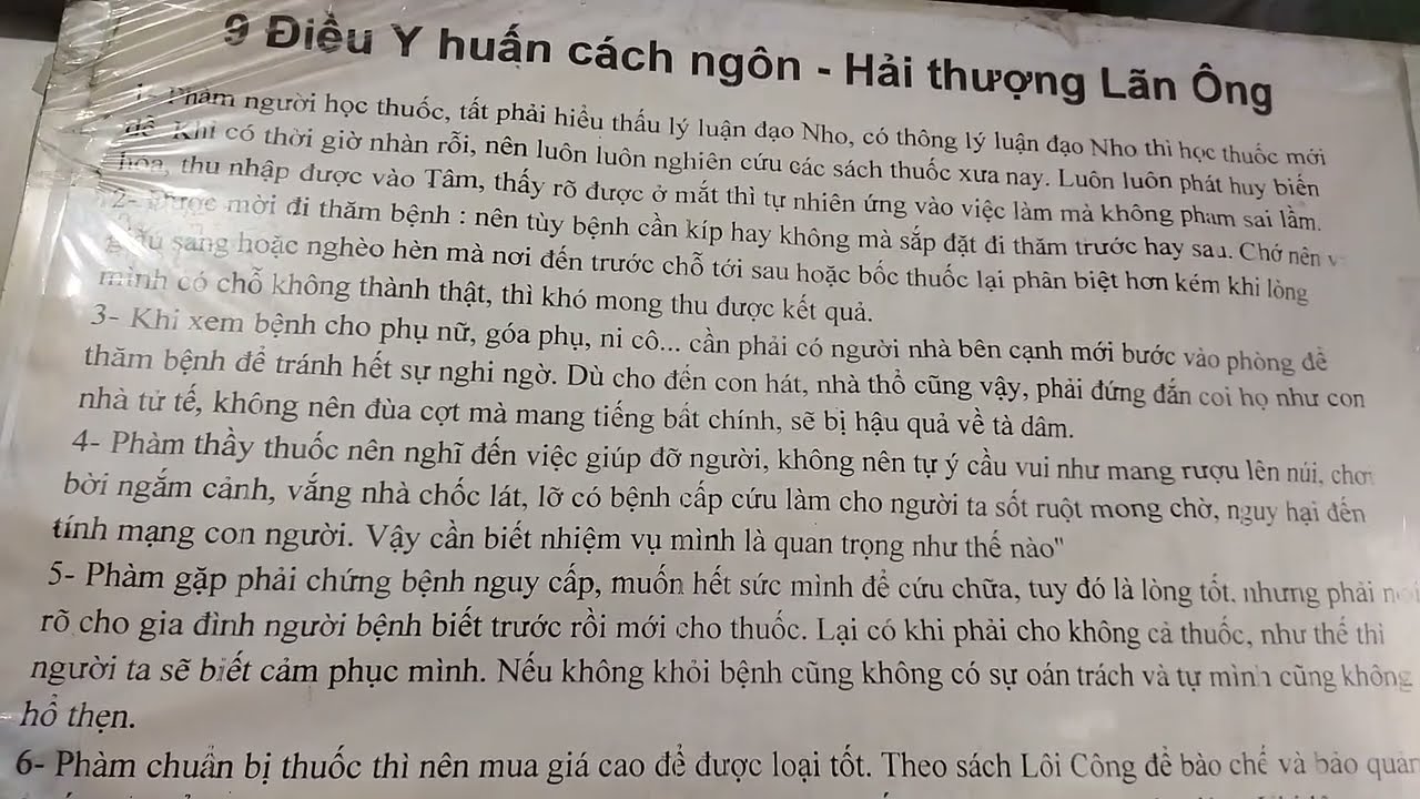 9 điều y huấn cách ngôn của người xưa