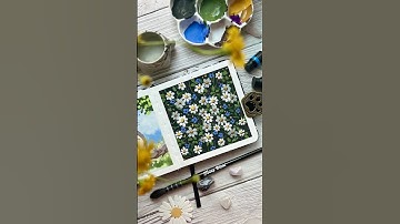 Nay mình vẽ cúc la mã, chỉ quay khúc cuối #gouache