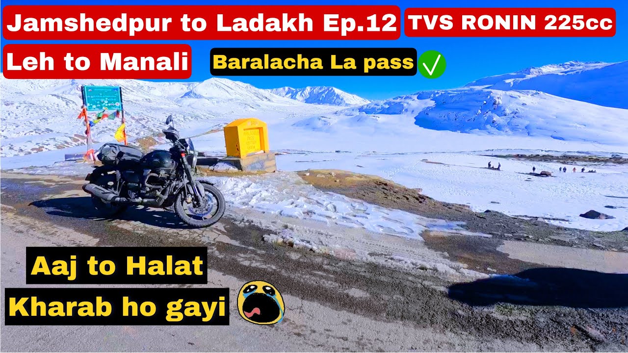 Finally apne TVS Ronin se Leh se Manali pahunch gaye haalat kharab 🤢 Ep.12
