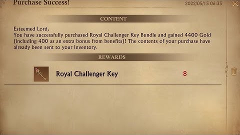 King of Avalon - Hero Weapon Challenger Chest - $19.99 for 8 Keys