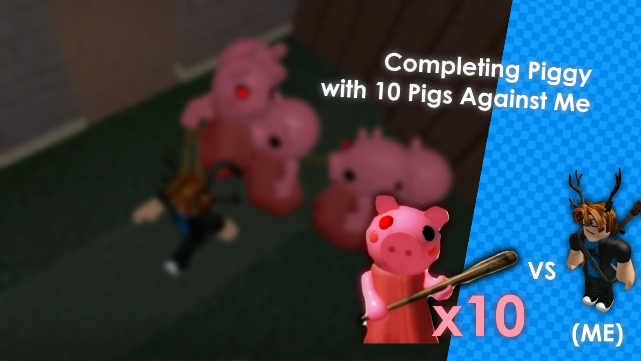 Piggy 10 Bots In House Solo Completion Roblox Piggy 100 Players Youtube - thinknoodles roblox piggy 10 bots