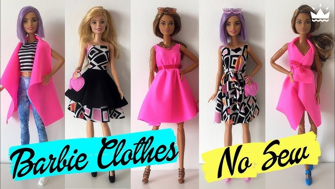 👚How to Make Barbie Clothes - No-Glue Doll Clothes - simplekidscrafts YouTube