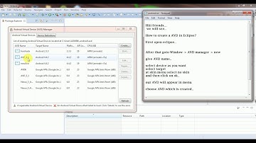 How to create Android Virtual Device AVD in Eclipse