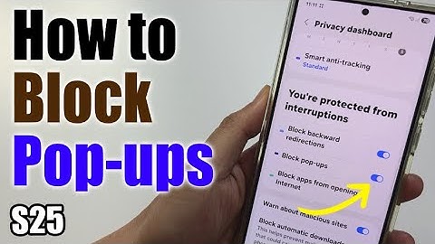 Pop-ups blokkeren in Samsung Internet op de Samsung Galaxy S25