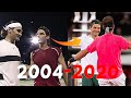 Federer  nadal handshakes evolution over the years 20042020