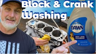 How to Wash Engine Block, Crank with Soapy Water before Assembly