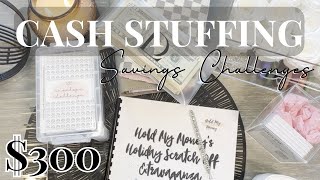 Cash Stuffing Savings Challenges REUPLOAD | $300 | #savingschallenges  #100envelopechallenge