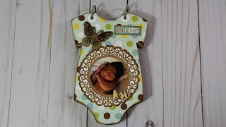 Baby Boy Bundle of Joy Onesie Mini Album with photos