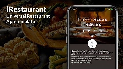 iRestaurant | Universal Restaurant App Template