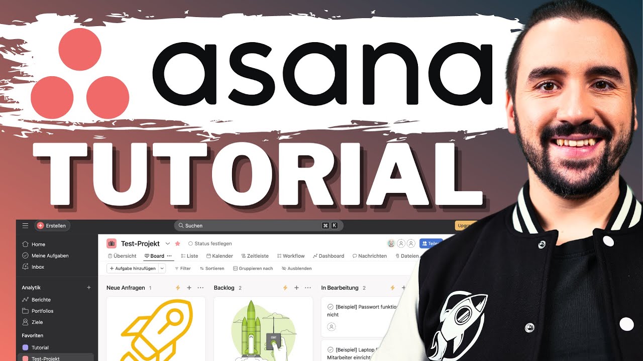 Asana Tutorial 2026 - ALLE kostenlosen Funktionen erklärt! - YouTube