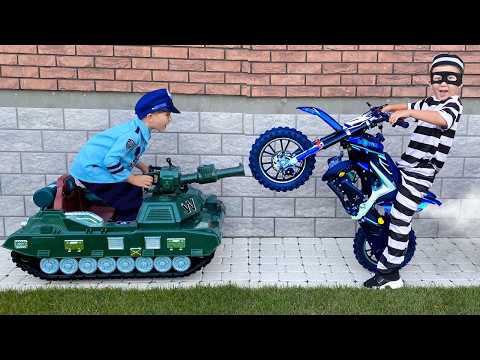 Senya Chases a Toy Car Thief in a TANK!