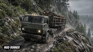 Hauling Logs Through the Worst Roads! | MudRunner screenshot 3