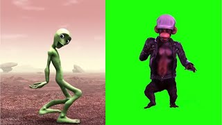 Alien dance VS Dame tu cosita VS Funny alien dance VS Green alien dance