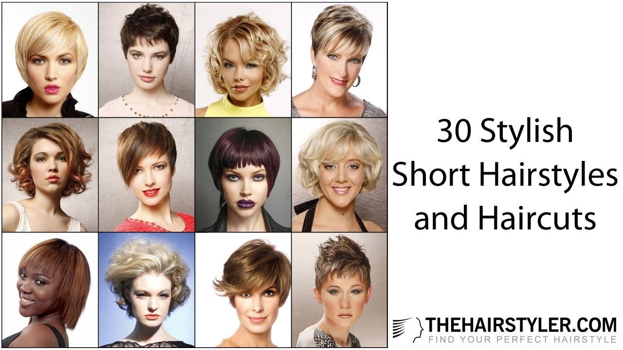 Short Hairstyles and Haircuts - YouTube