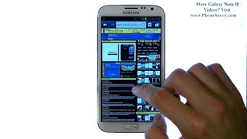 Samsung Galaxy Note II - How Do I Browse the Web - Add Bookmarks - Zoom in and out
