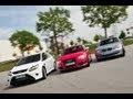 Audi S3, Ford Focus RS,  BMW 130i