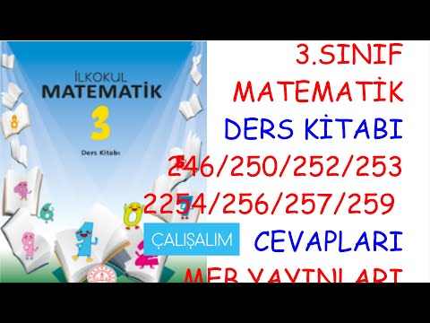 3.Sınıf Matematik 246/249/2250/252/253/254/256/257 Çalışalım Cevapları Uzunluk Ölçme