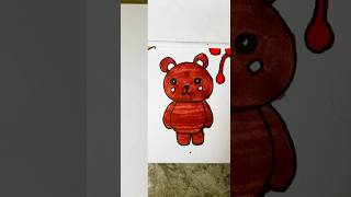 Cute bear 🐻✨🫶🏻 #art #colors #cute #drawing #cartoon #bear #animals #painting #artwork #artist