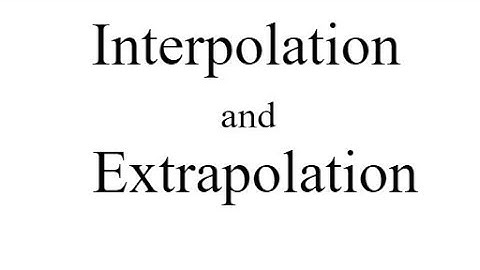 Gr9 Math - 305 - Interpolation and Extrapolation
