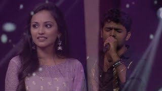 Video thumbnail of "Karthik Devaraj singing for manasi 💞 super singer 8 💞 Karthik Devaraj and manasi 💞 cute moment"