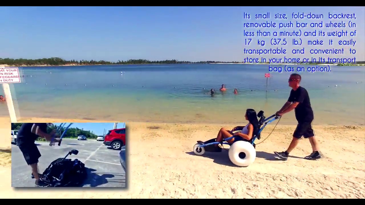 Hippocampe Floating Beach Wheelchair | John Preston Healthcare - YouTube