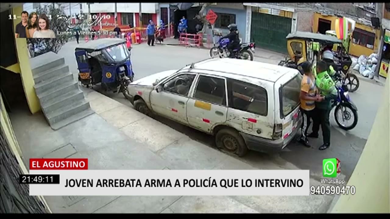 El Agustino: detienen a joven que le quitó el arma al policía que lo intervenía