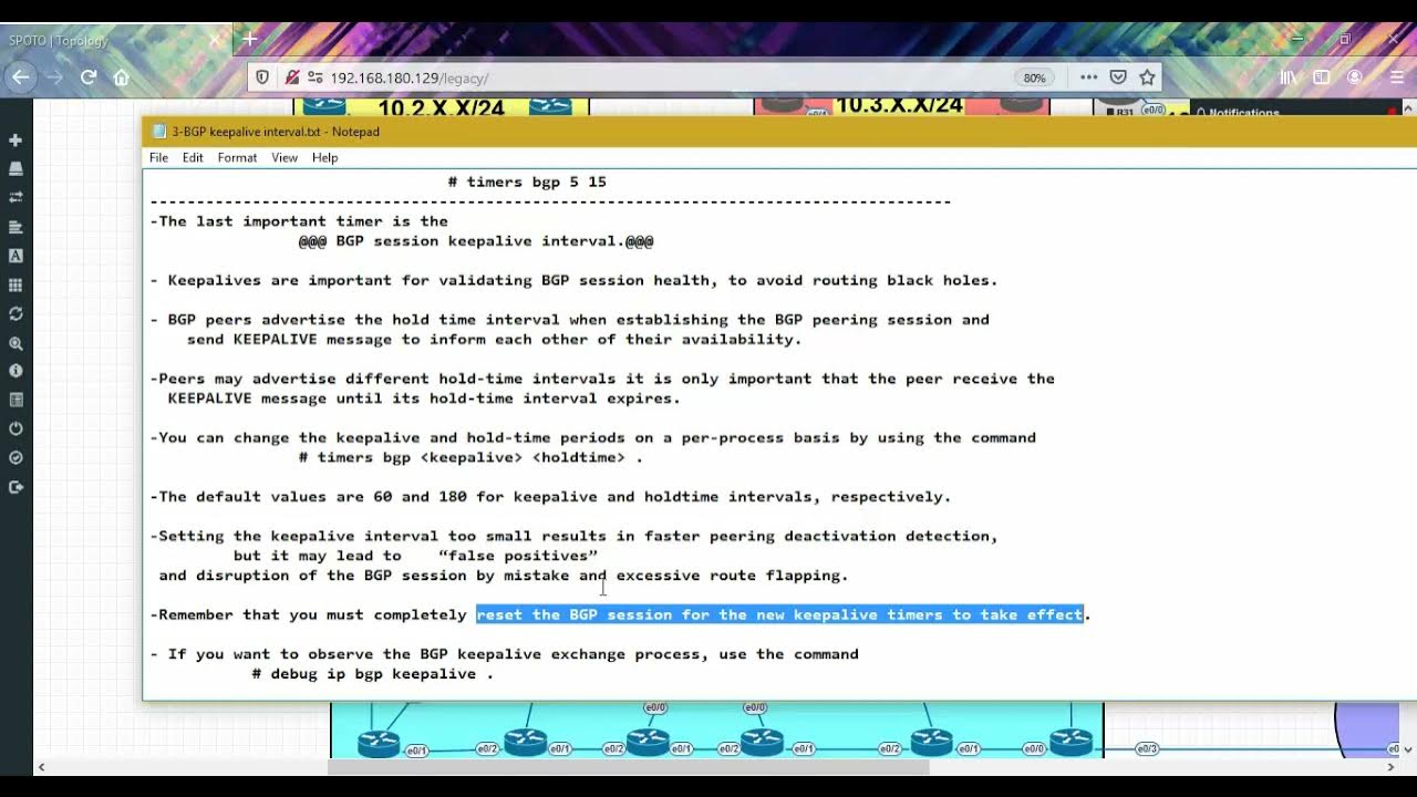05BGP part 62 BGP Timers Tuning CBGP session keepalive interval