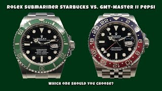 Rolex Submariner 126610LV Vs GMT-Master II 126710BLRO Pepsi Jubilee Watch Comparison