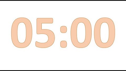 5-Minute Timer with Bell at the End | Simple Countdown