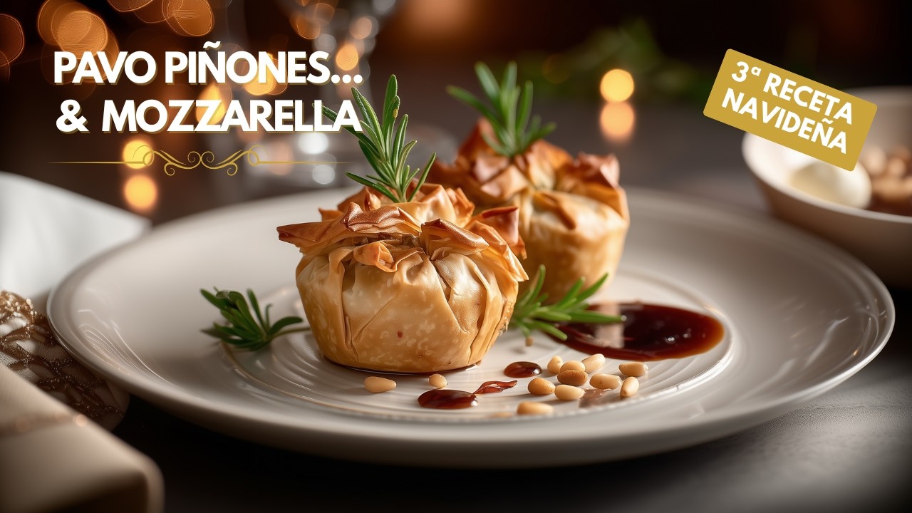 ¡Irresistible Crujiente de Pavo Asado con Piñones y Queso Mozzarella!