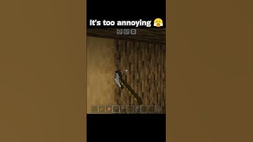 MINECRAFT: wooden log is too annoying #minecraft #shorts