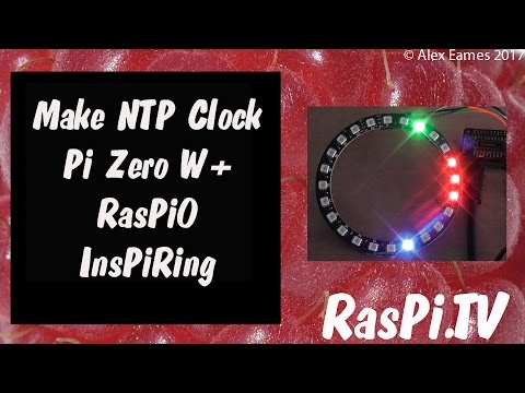 NTP Clock with RasPiO InsPiRing + Pi Zero W NTP Clock with RasPiO InsPiRing + Pi Zero W