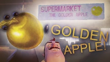 WE FOUND THE GOLDEN APPLE!! Super Market? (Hello Neighbor Alpha 3 / Hello Neighbour Gameplay)
