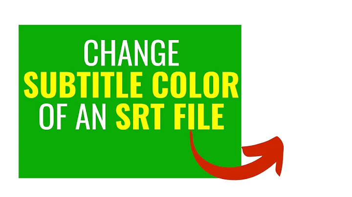 How to CHANGE the Subtitle Color of an SRT Subtitle File // Make Yellow Subtitles