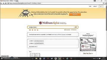 Matrix Multiplication Using Wolfram Alpha