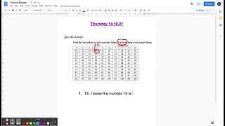 Week 2- Thursday's Maths Activity