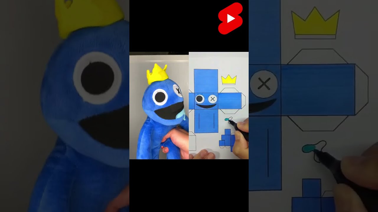 Pixel Papercraft - ROBLOX :v RAINBOW FRIENDS BLUE PAPERCRAFT