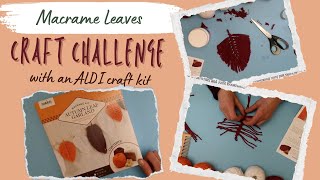 Testing an aldi craft kit beginner macrame autumn leaves garland middle aisle offers