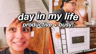 productive day in my life as a college history major! | classes, homework + study, clubs 2020
