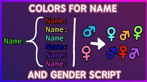 Color Name and Gender Script for WAO (Link in The Description)
