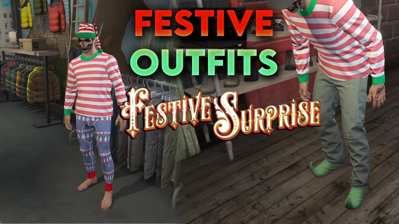 All Limited time Christmas festive Outfits GTA Online Christmas Event Week - YouTube