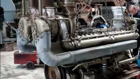 MWM TRHS 518-V16 DIESEL ENGINE TRIAL RUN UNLOADED