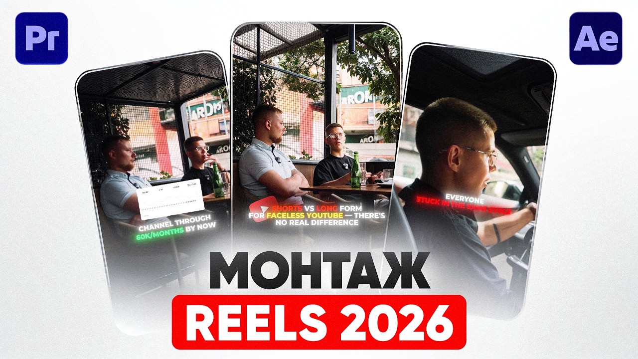 Стильный монтаж Reels за 5 МИНУТ (Premiere Pro + After Effects)